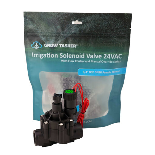 24VAC Solenoid Valve – 3/4" BSP (DN20) with Flow Control & Manual Override - Image 2