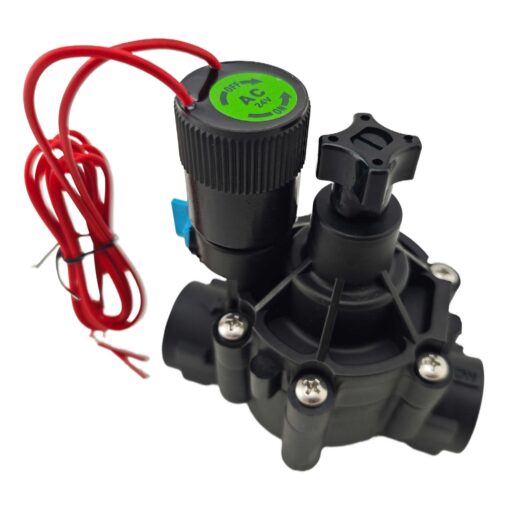 24VAC Solenoid Valve – 3/4" BSP (DN20) with Flow Control & Manual Override - Image 3
